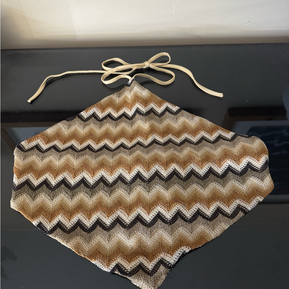 Chevron Patterned Halter Top